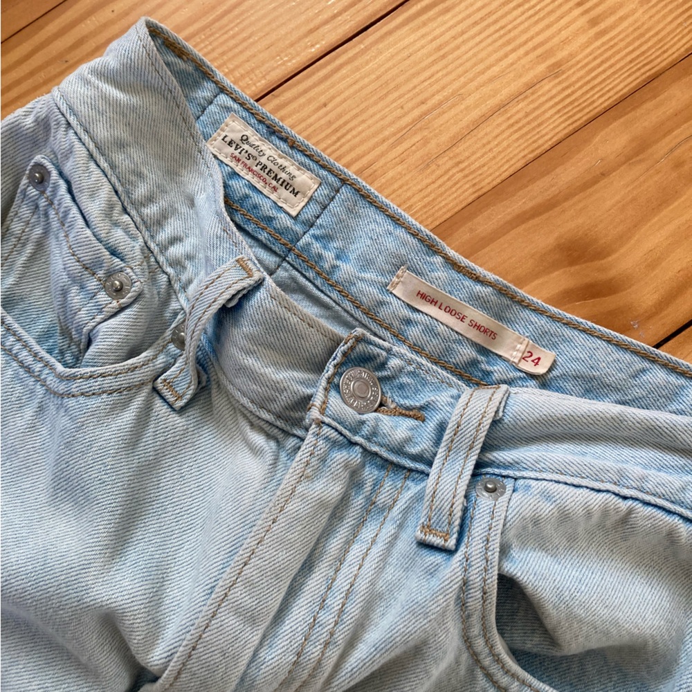 Levi’s High Loose Jean Shorts Size 24 - Picture 3 of 3